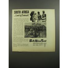 1954 South African Tourist Corporation Ad - Land of Contrast!