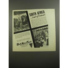 1954 South African Tourist Corporation Ad - South Africa .. Land of Contrast!