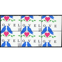 2440, MNH 25¢ LOVE Misperforated Freaky Error Block of Six ** Stuart Katz