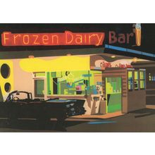 Frozen Dairy Bar Virginia USA Painting Postcard