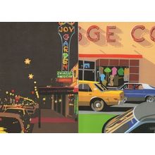 Joy Garden USA Chinese Restaurant 2x Painting Postcard s