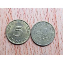 1972d 5 Pfennig Germany Coin