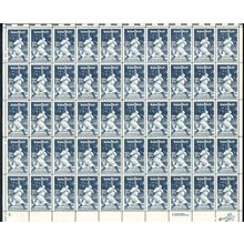 Babe Ruth Complete Sheet of Fifty 20 Cent Stamps Scott 2046