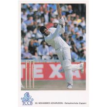Mohammed Azharuddin Derbyshire India TCCB Classic Cricket Photo Postcard
