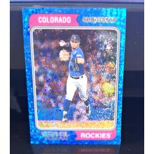 EZEQUEL TOVAR 2023 TOPPS HERITAGE BLUE SPARKLE REFRACTOR BASEBALL CARD #317