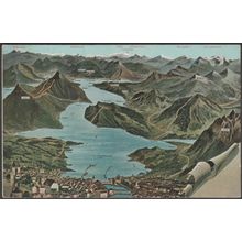 Vierwaldstättersee aus der Vogelschau, c.1905-10 - Wehrli AK