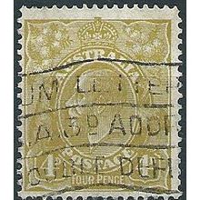 Australia 1933 SG129 4d Yellow-Olive Fine Used. ..