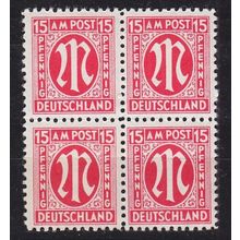GERMANY Alliiert AmBri [1945] MiNr 0008 ( **/mnh ) [01] 4er