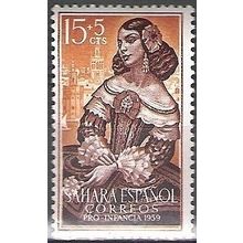 Sahara Español 1959 Michel 188 Neuf ** Cote (2005) 0.20 Euro Femme de Sevilla