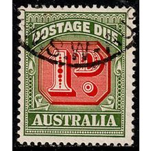 Australia 1958 Postage Due 1D Used Stamp No. wmk.