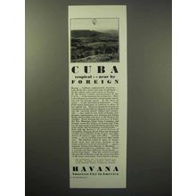 1930 Havana Cuba Tourism Ad - Tropical, Near By