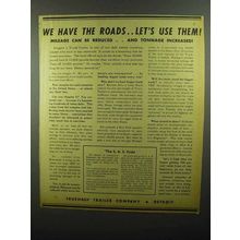 1942 Fruehauf Trailer Ad - We Have Roads Use Them