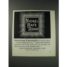 1963 Nickel Plate Road Railroad Ad - Example