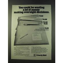1979 U.S. Postal Service Priority Mail Ad - Decisions