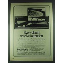 1979 Sotheby's Auctioneers Ad - Every Detail Receives