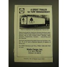 1988 Wells Cargo Trailers Ad - A Great Trailer for Turf Management