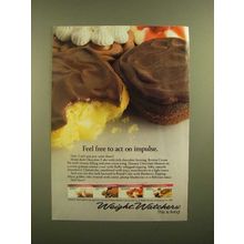 1988 Weight Watchers Desserts Ad - Feel Free to Act on Impulse