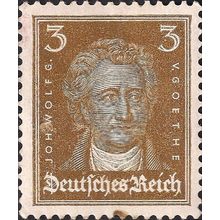 GERMANY, EMPIRE, Johann Wolfgang v Goethe, brown 1926, 3 Pf