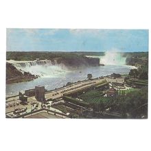 NIAGARA FALLS & OAKES GARDEN THEATRE, ONTARIO CANADA used postcard 1963 pm =