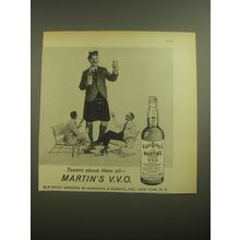 1958 Martin's V.V.O. Scotch Ad - Towers above them all