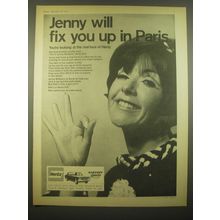 1966 Hertz Rent-a-Car Ad - Jenny will fix you up in Paris