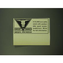 1950 Ghost Ranch Albuquerque, New Mexico Ad - A 25,000 acre catlle ranch