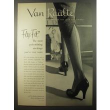 1954 Van Raalte Flex-Fit Stockings Ad - Flex-fit the most perfect-fitting