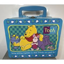 Winnie the Pooh & Friends EMPTY Collectible Tin Storage Container Display =