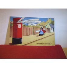 LETTERBOX IN WALES, LLANFAIRPWLL ANGLESEY used postcard seaside humour 1961 pm =
