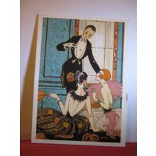 L 'EUROPE, 1920 illustration by George Barbier unused postcard nude ladies =