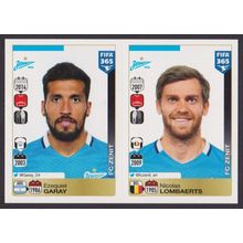 Panini Stickers 2016 FIFA 365 #734 (734 - 735) Garay - Lombaerts (FC Zenit)
