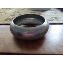 silver tone metal bangle 7cm diameter