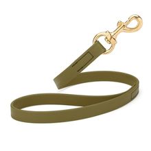 Dog Pet Leash with Brass Hardware W 3/4” L 20”, Olive Drab Green
