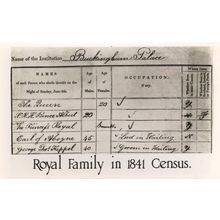The Royal Family in 1841 Census Queen Victoria RPC Old Postcard