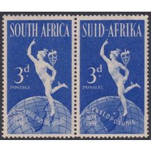 South Africa 1949 3d UPU Pair with Lake in East Africa