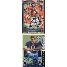 PEYTON MANNING & BRIAN GRIESE ROOKIE AUTO 2015/98 DENVER BRONCOS HOF SB CHAMPION
