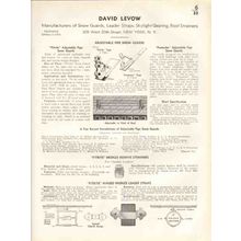 david levow 1938 snow guard roof strainer leader strap vintage catalog