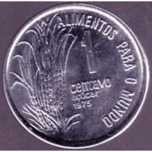 1975 Brazil 1 Centavo Coin