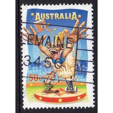 Australia 2007 Under the Big Top - The Human Cannonball 50c Sheet Used