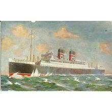 Blue Star Line SS AVILA Company Postcard by Tuck