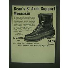 1940 L.L. Bean 8" arch support Moccasin Boot Ad