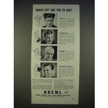 1940 Kreml Hair Tonic Ad - Which Gift Are You to Her?