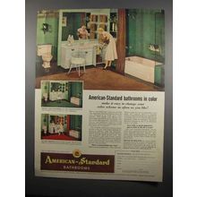 1954 American-Standard Bathroom Fixtures Ad - In Color