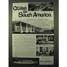 1960 Moore-McCormack Lines Ad - Cruise to S. America