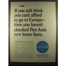 1964 Pan Am Airline Ad - Think You Can't Afford