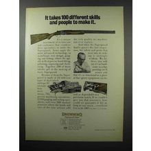 1968 Browning Superposed Shotgun Ad - 100 Skills