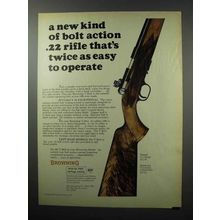 1968 Browning T-2 Rifle Ad - Twice as Easy to Operate