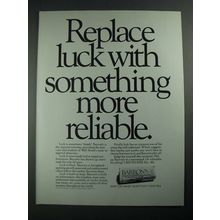 1987 Barron's Weekly Ad - Replace Luck With Something More Reliable