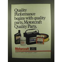 1992 Ford Motorcraft Parts Ad - Quality Performance