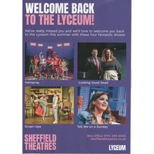 Welcome back to the Lyceum Sheffield Theatres flyer